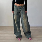 YOM Wide-Leg Low Jeans