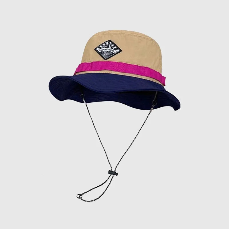 Packable Color Block Bucket Hat