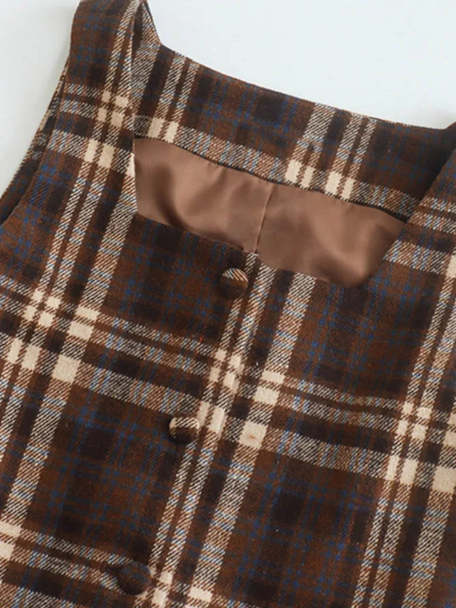 YY Plaid Mini Dress