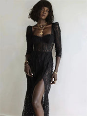 DIM Lace Ruffle Dress