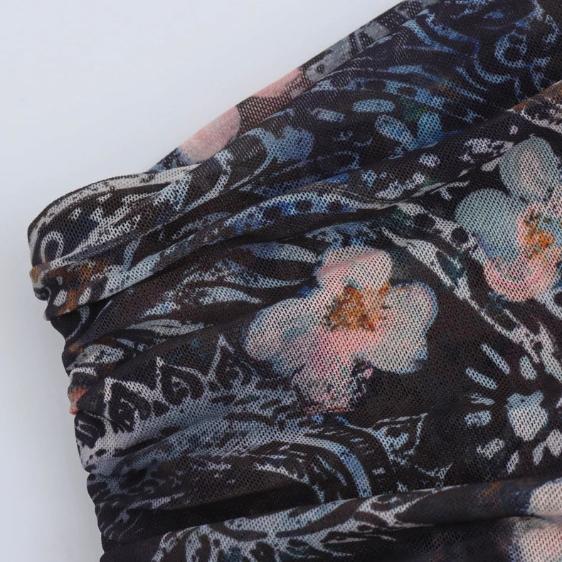 JIM One-Sleeve Tiered Dress