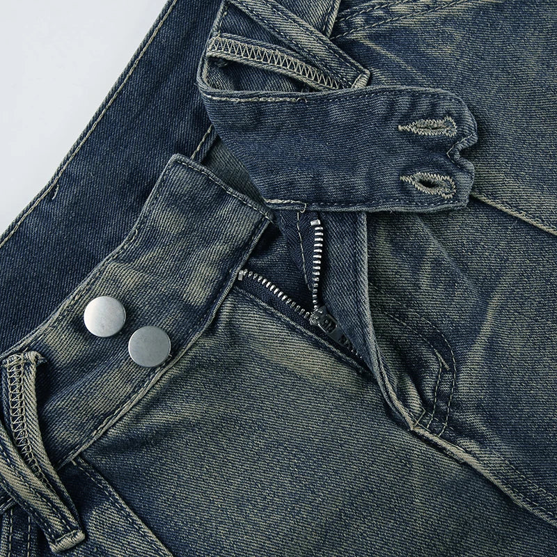YOM Wide-Leg Low Jeans