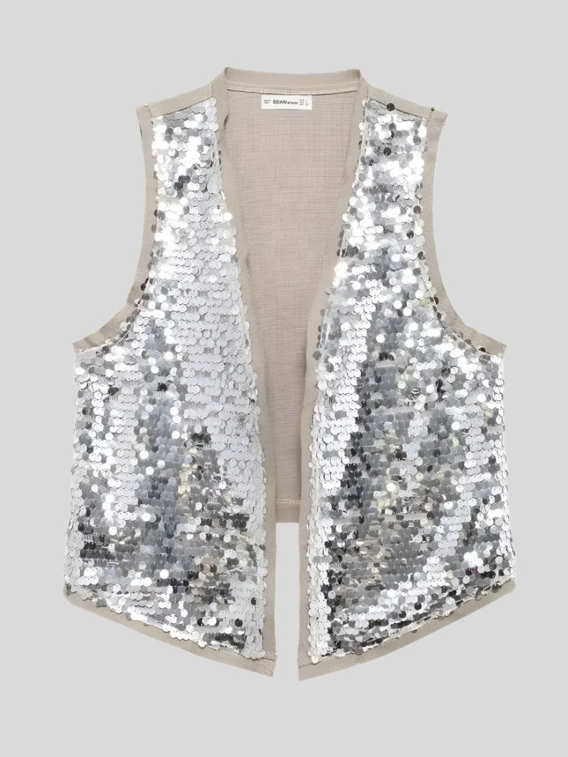 FEM Silver Sequin Vest