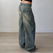 YOM Wide-Leg Low Jeans