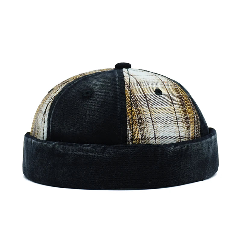 Plaid Patchwork Docker Cap