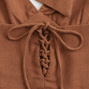 JU Brown Evening Dress