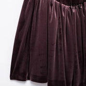 U Burgundy Velvet Mini Dress