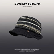 Striped Knit Bucket Hat