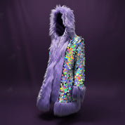 Colorful sequin fur coat - Shayli