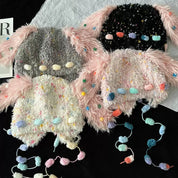 Pom Pom Bunny Ear Trapper Hat