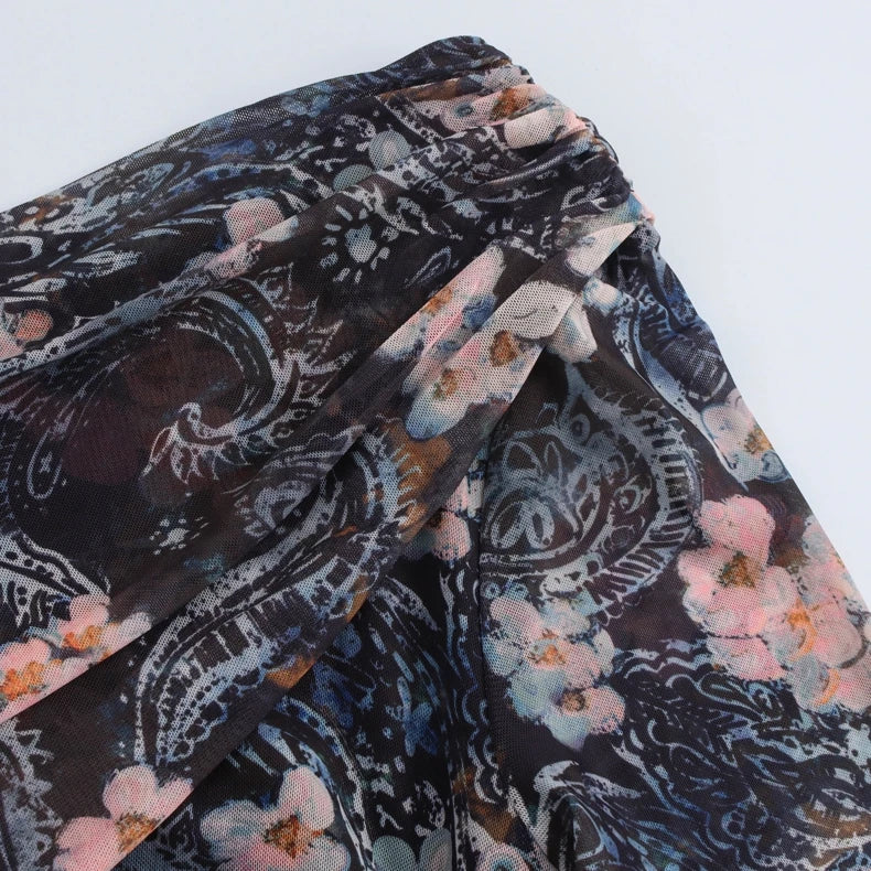 JIM One-Sleeve Tiered Dress