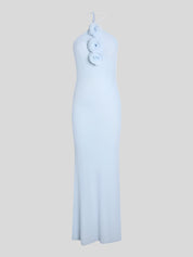 EMY Light-Blue Halter Dress