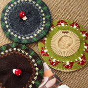 Mushroom Jacquard Knit Beret