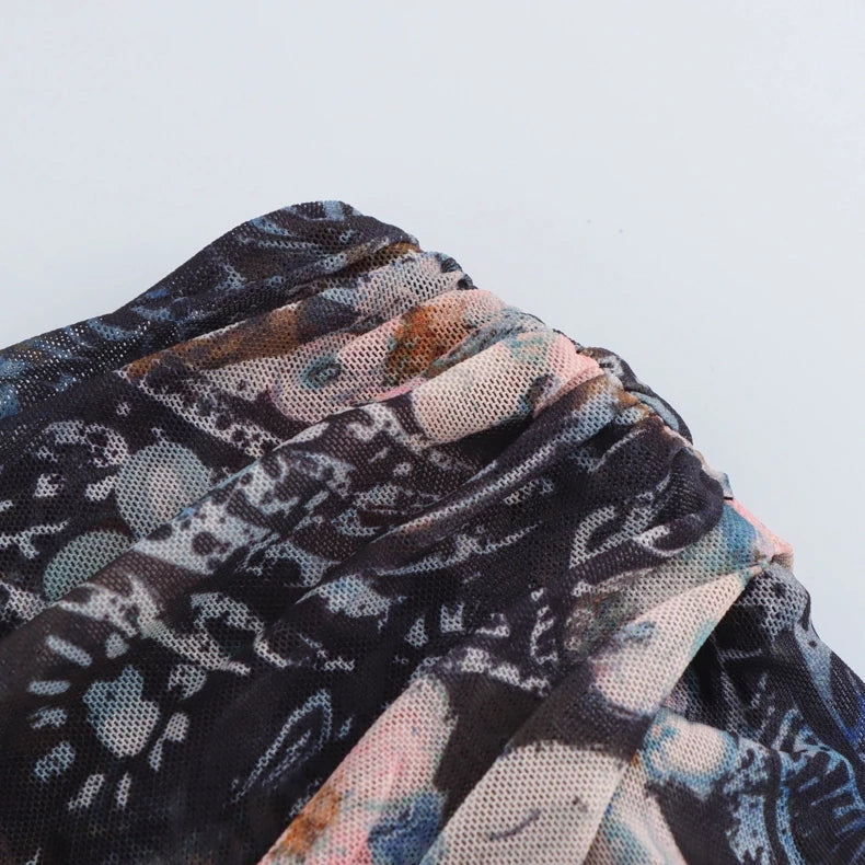 JIM One-Sleeve Tiered Dress