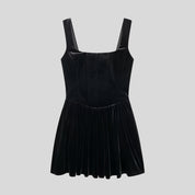 U Burgundy Velvet Mini Dress