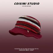 Striped Knit Bucket Hat