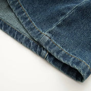 Short denim overalls