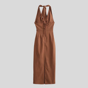 JU Brown Evening Dress