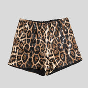 R Leopard Sequin Shorts
