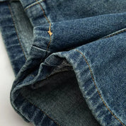 Short denim overalls