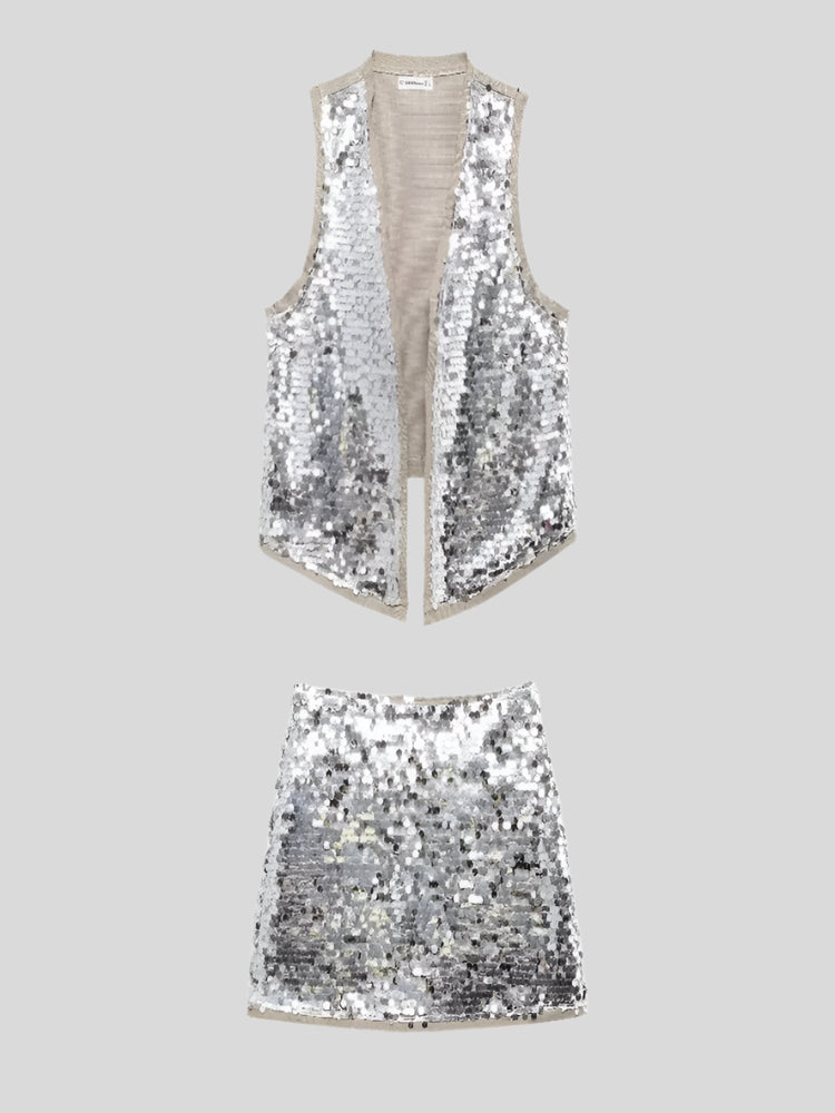 FEM Silver Sequin Vest