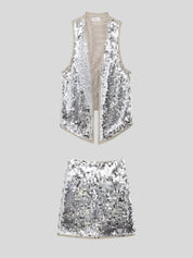 FEM Silver Sequin Vest