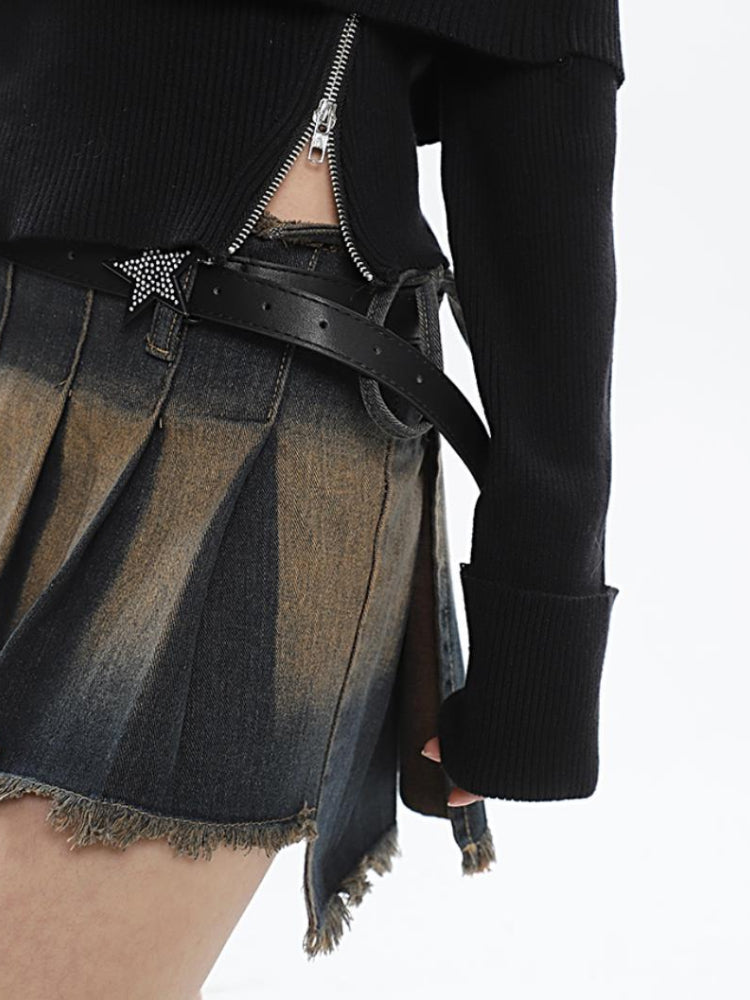 STAR Tie-Wrap Mini Skirt