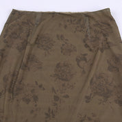 Ho Floral Trim Maxi Skirt