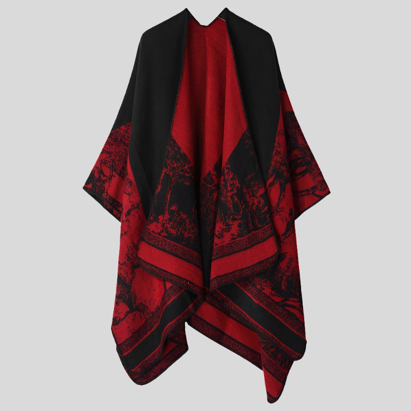 Textured Warm Poncho