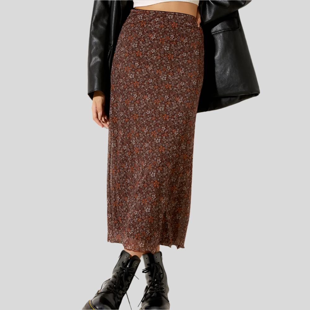 VI Floral Maxi Skirt