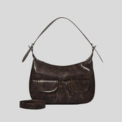 POPO Brown Leather Crossbody Bag