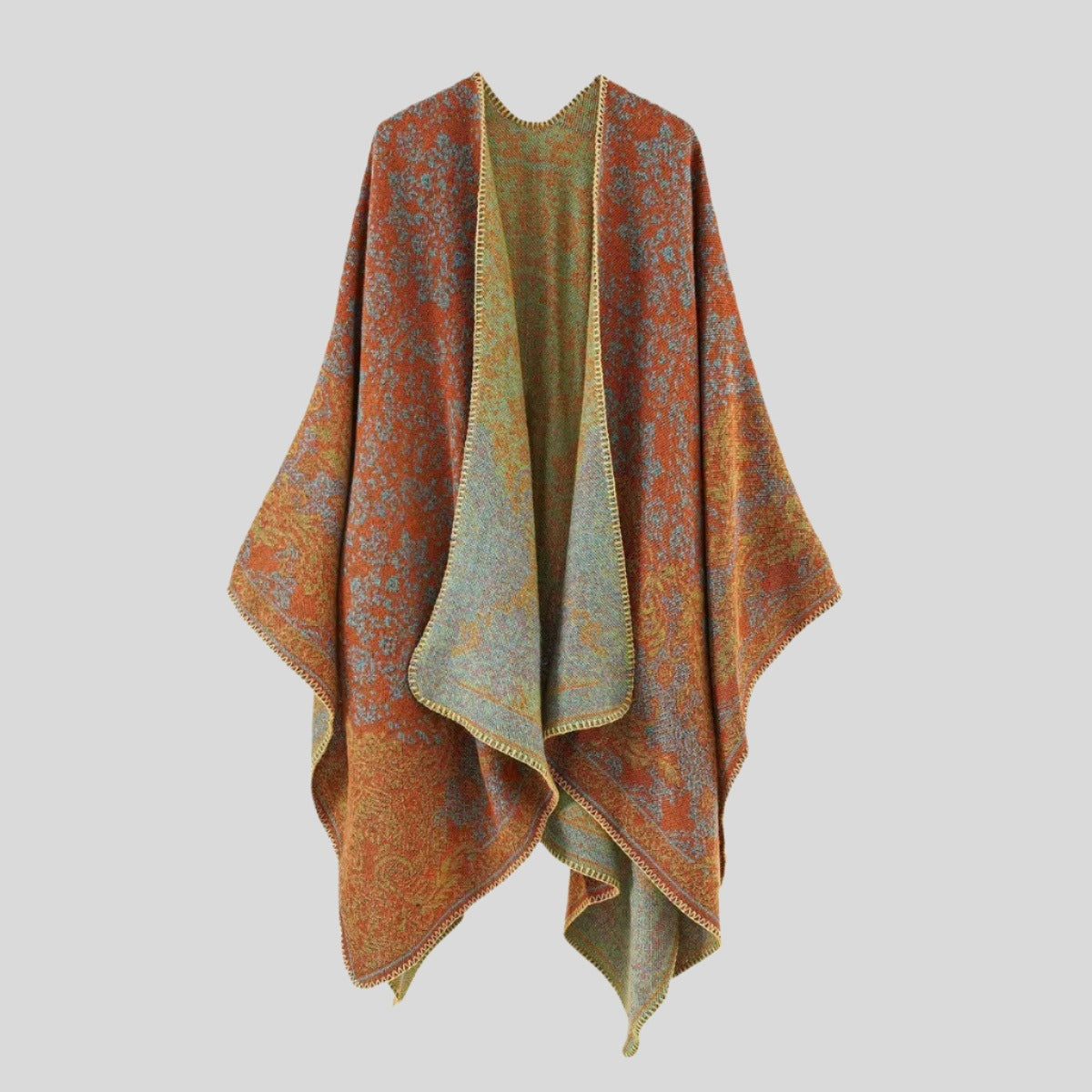 Textured Warm Poncho
