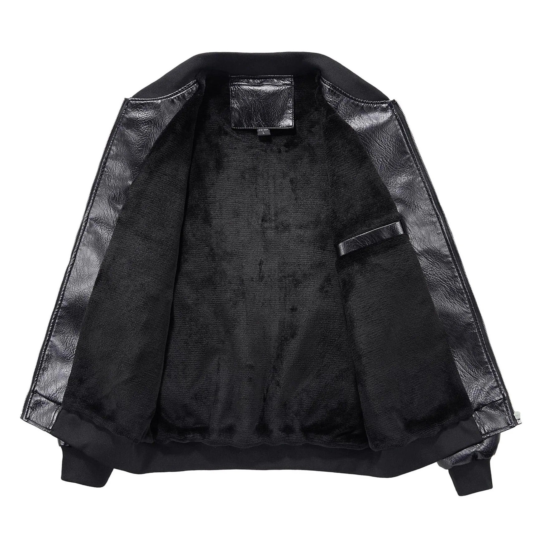 CHIN Embroidered Leather Biker Jacket