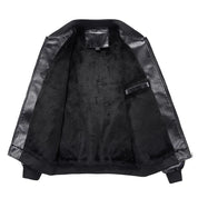CHIN Embroidered Leather Biker Jacket