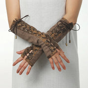 Hand-tied gloves