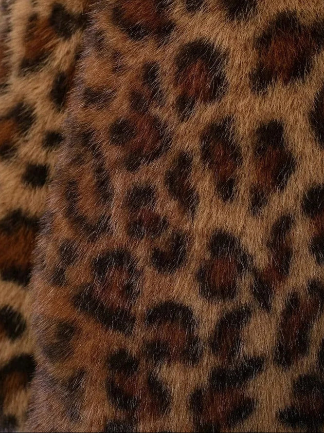 מעיל פרווה מנומר דגם MOM