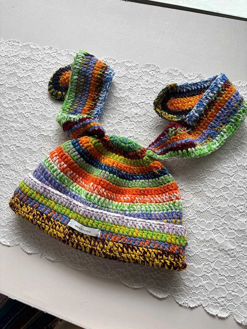 Knitted rabbit hat